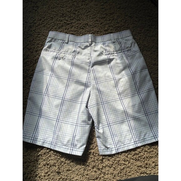 Men ’s PGA Tour PGA Plaid shorts 34 Pro Series Button shorts Purple - Picture 5 of 12